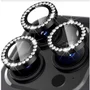 Kit Película Lente Câmera Lisa Ou Brilho Diamante Compatível Com Iphone 11 12 13 14 15 16 Pro Max Cor:diamante Preto;tam
