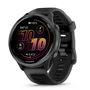Monitor Cardíaco De Pulso E Gps Garmin Forerunner 570 Cinza Ardósia 47mm, Com Pulseira Preta Translúcida Índigo