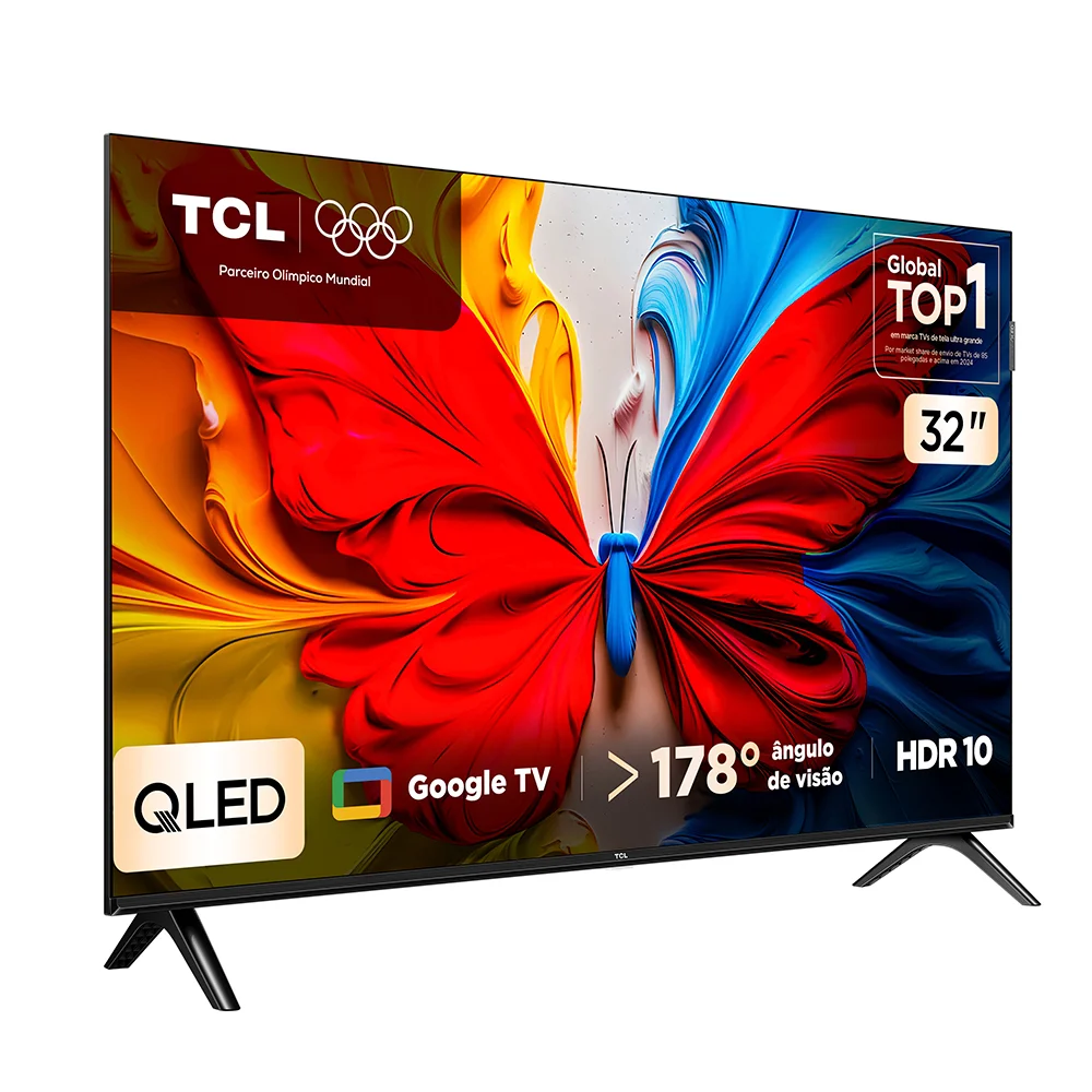 Smart TV TCL 32 Polegadas HD QLED S5K WiFi Bluetooth Google TV 2 HDMI HDR10 Dolby Audio 32S5K - view 3