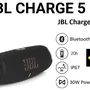 Speaker Jbl Charge 5 Com 40 Watts Rms Bluetooth E Usb - Preto