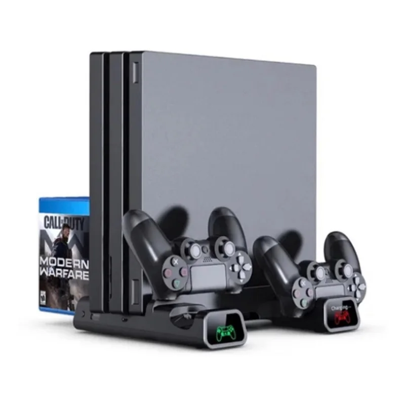Suporte Base Vertical Cooler E Carregador Ps4 Pro Slim Fat Modelo -tp4-19076 Suporte Base Vertical Cooler E Carregador Ps4 Pro Slim Fat Modelo -tp4-19076