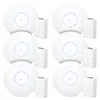 6 Roteadores Wifi 6 Access Point 5.3 Gbps + 6 Injetores Poe+ | 6 U6 Pro Ubiquiti Com 6 Fontes 48v 30w