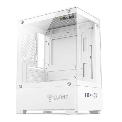 Gabinete Gamer Megalon Branco Clanm Com Lateral Em Vidro S/ Fans