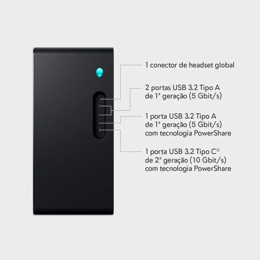 Desktop Dell Alienware Aurora Intel Core Ultra 9 RTX 5070 32gb 1TB SSD WINDOWS 11 Aw-u9285k-m20p - view 2