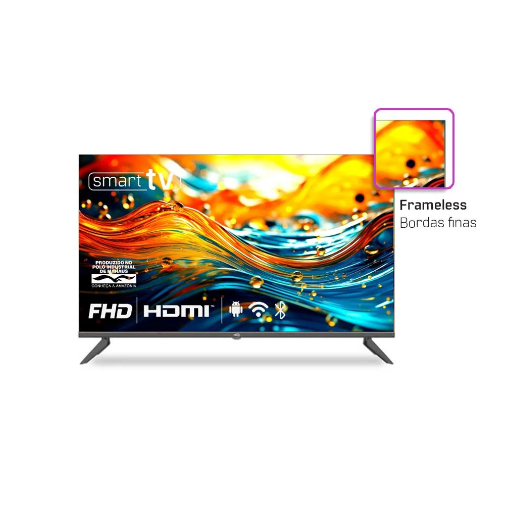 Smart Tv Hq 40"" Full Hd Tela Sem Bordas Android 12 Design Slim Hqs40nkhm - view 4