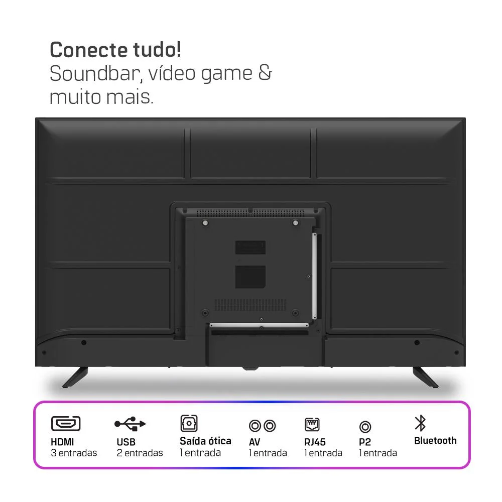 Smart Tv Hq 40"" Full Hd Tela Sem Bordas Android 12 Design Slim Hqs40nkhm - view 5