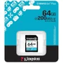 Cartão Sd 64gb Kingston Canvas Go Plus Para Gravação De Vídeo 4k Uhd E Modo Fotográfico Burst Na Sua Dslr, Leitura Até 200mb/s, Sdg4/64gb