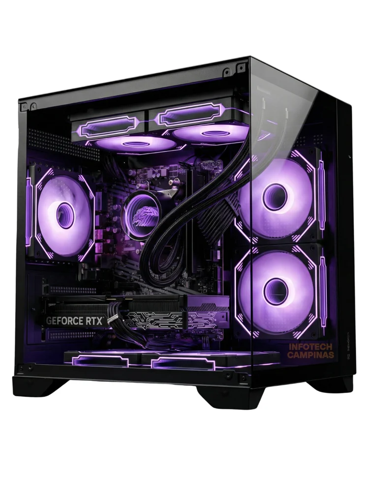 PC Gamer Full Black Ryzen 7 5700x | RTX 5060 8GB | 32gb Ddr4 | SSD Nvme 1TB | Water Cooler 240mm | Win11 Pro