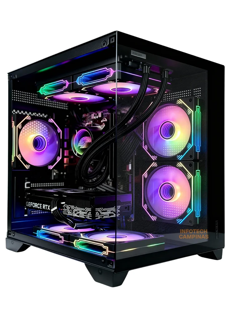 PC Gamer Full Black Ryzen 7 5700x | RTX 5060 8GB | 32gb Ddr4 | SSD Nvme 1TB | Water Cooler 240mm | Win11 Pro - view 4