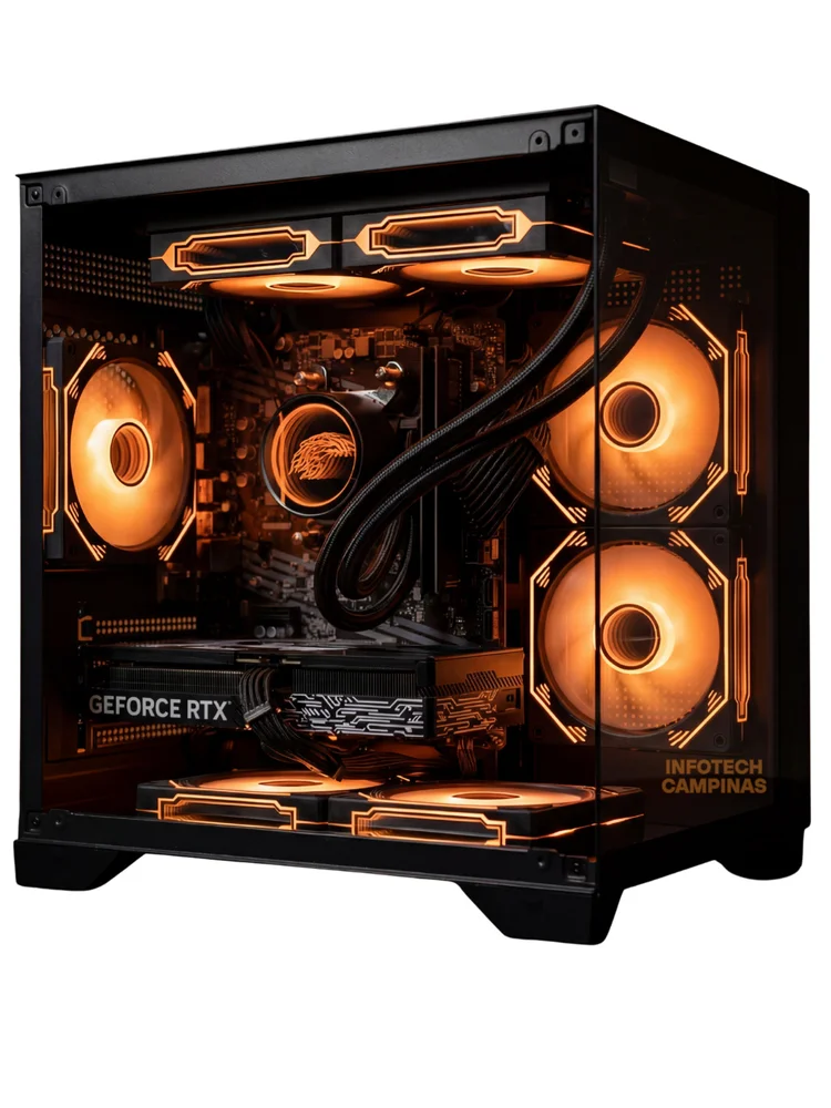 PC Gamer Full Black Ryzen 7 5700x | RTX 5060 8GB | 32gb Ddr4 | SSD Nvme 1TB | Water Cooler 240mm | Win11 Pro - view 5