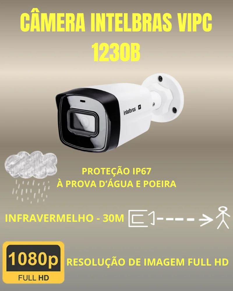 Kit Cftv 7 Câmeras Ip Intelbras Nvd 1408p Hd 2TB