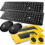 Kit Dois Kits Teclado E Mouse Usb Preto Basico Portugues