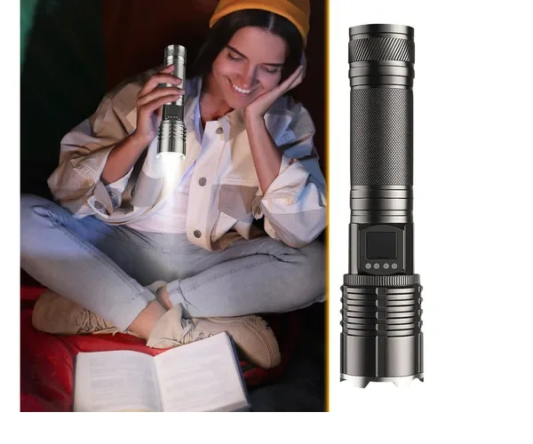 Lanternas LED Brilhantes Recarregáveis Potente Tipo C