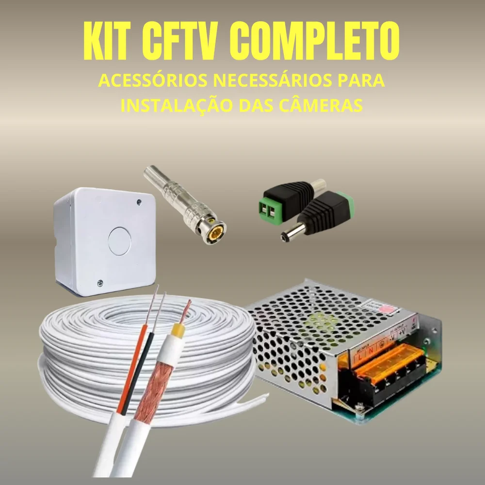 Kit 4 Câmeras 1080p Full Color C/áudio Dvr Intelbras 4ch 500gb