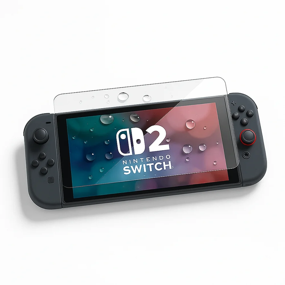 Capa De Silicone Case Antiderrapante + Película De Vidro Temperado 9h Para Switch 2 (vermelho)