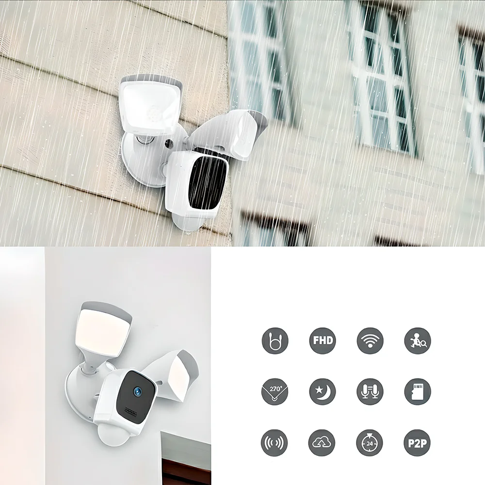 Câmera Segurança Externa Aoni 97a 3mp Wifi Ip65 2500lm