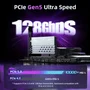 Placa Adaptadora SSD M2 Nvme Gen5 Para PCi-e 5.0 X4/x8/x16 128GBps