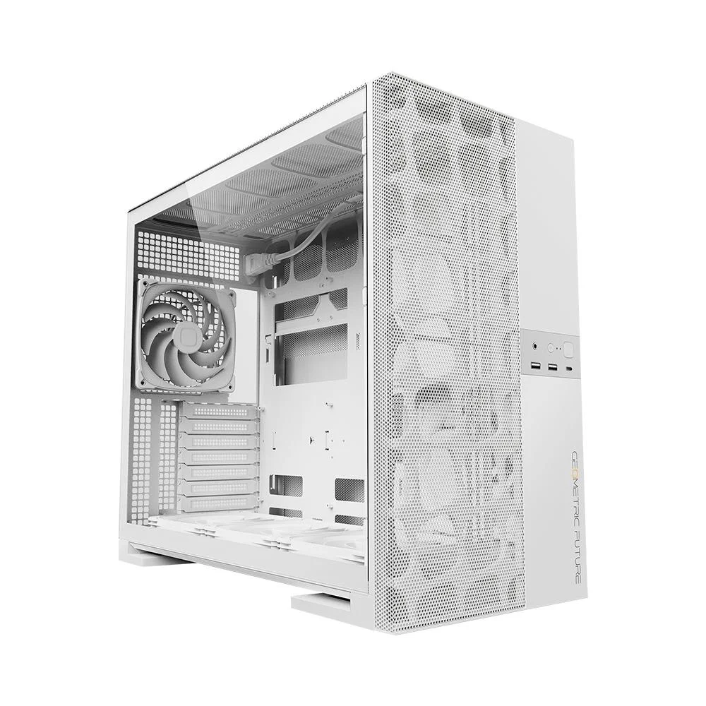 Gabinete Gamer Geometric Future Model 5 Vent Com 5 Fans ARGB Branco Gabinete Gamer Geometric Future Model 5 Vent Com 5 Fans ARGB Branco