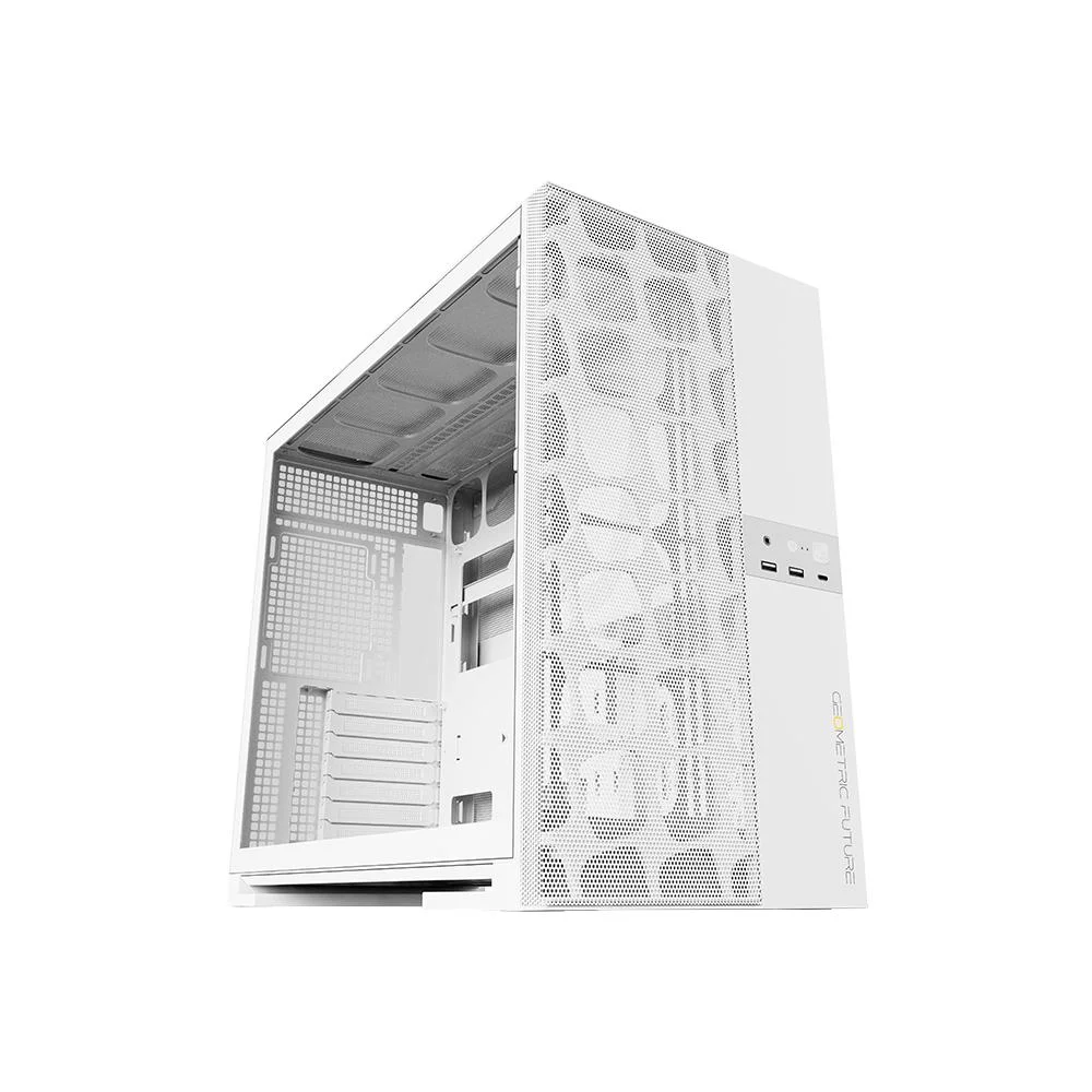 Gabinete Gamer Geometric Future Model 5 Vent Com 5 Fans ARGB Branco Gabinete Gamer Geometric Future Model 5 Vent Com 5 Fans ARGB Branco