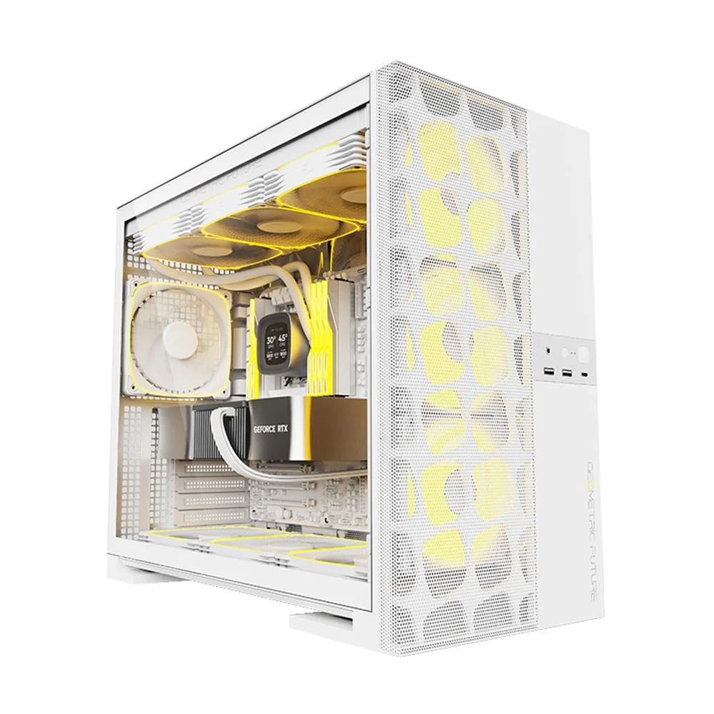 Gabinete Gamer Geometric Future Model 5 Vent Com 5 Fans ARGB Branco Gabinete Gamer Geometric Future Model 5 Vent Com 5 Fans ARGB Branco