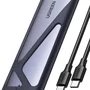 Case Externa Ugreen Para SSDs M.2 Nvme PCie Usb-c 3.2 Gen 2 10 Gbps (cor - Cinza) Capacidades 8 Tb Cabos Incluídos