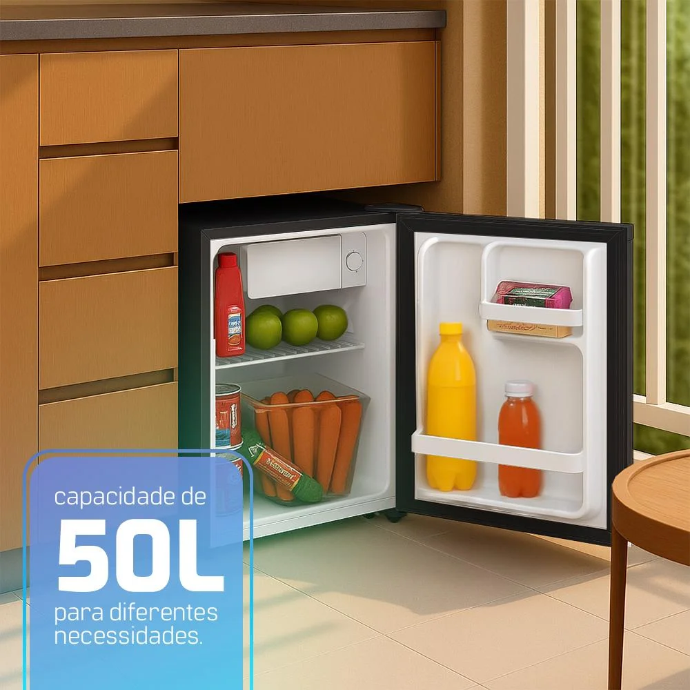 Frigobar Hq 50 Litros Preto Hq-50fb Frigobar Hq 50 Litros Preto Hq-50fb