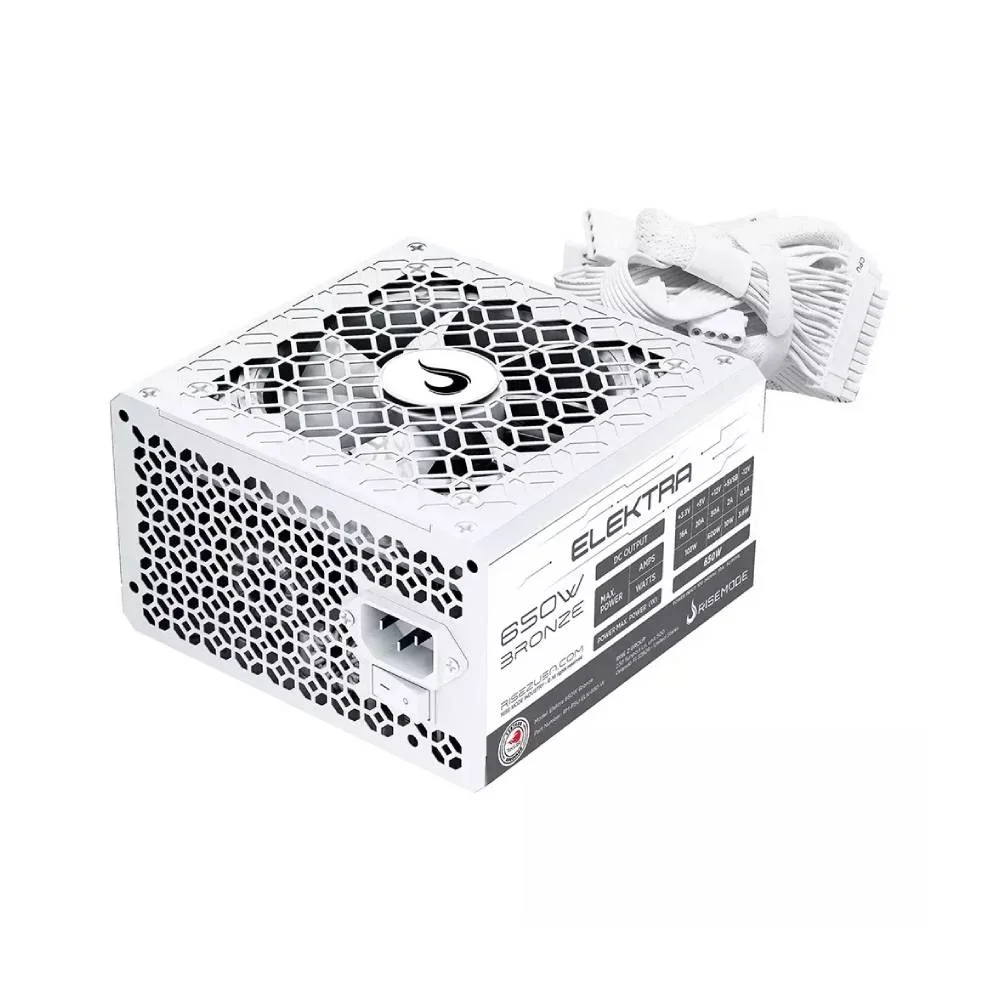 Fonte Gamer Rise Mode Elektra, 650W, Bronze, PFC Ativo, Branco - RM-PSU-ELK-650-W Fonte Gamer Rise Mode Elektra, 650W, Bronze, PFC Ativo, Branco - RM-PSU-ELK-650-W
