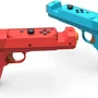 2 Grip Pistola Suporte Para Nintendo Switch Joy-con Azul/vermelho