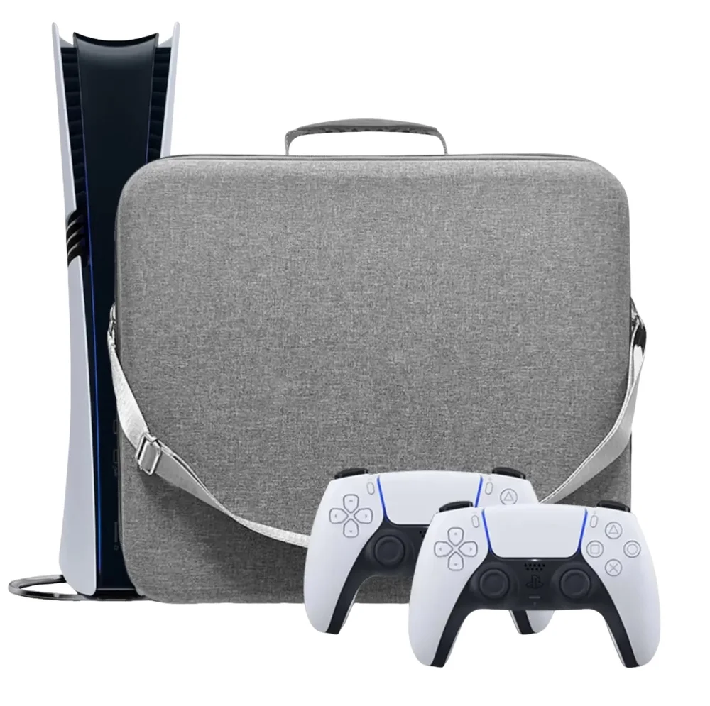 Bolsa Mochila Transporte Para Playstation 5 Pro E Acessórios Cinza Bolsa Mochila Transporte Para Playstation 5 Pro E Acessórios Cinza