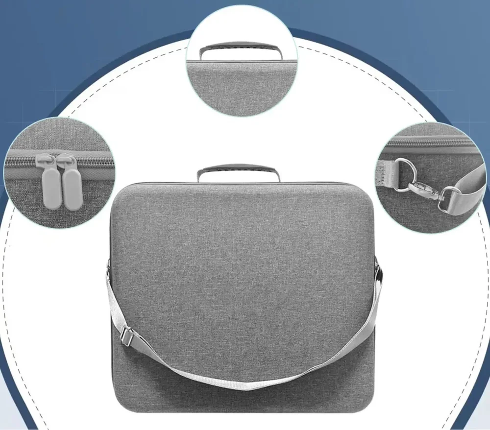 Bolsa Mochila Transporte Para Playstation 5 Pro E Acessórios Cinza Bolsa Mochila Transporte Para Playstation 5 Pro E Acessórios Cinza