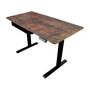 Mesa com Regulagem de Altura Ajustável Motor Elétrico Ergonômica Antiesmagamento Bivolt Marrom
