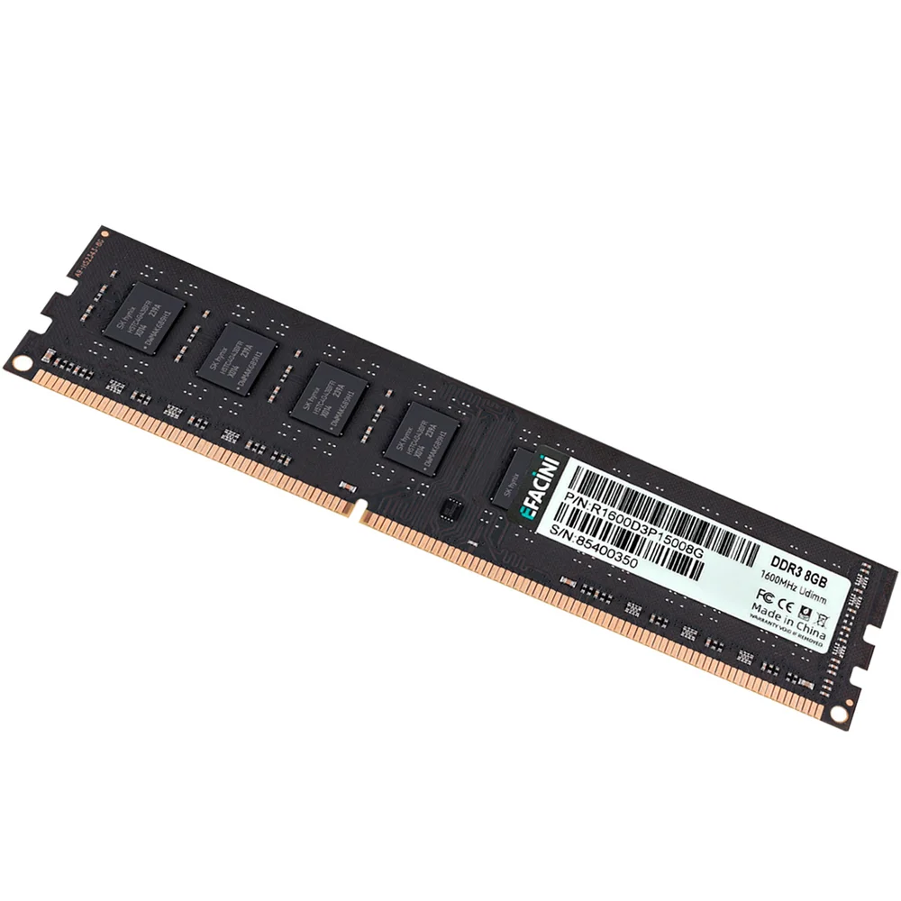 Memória Ram Udimm Efacini 8GB 1600mhz Ddr3