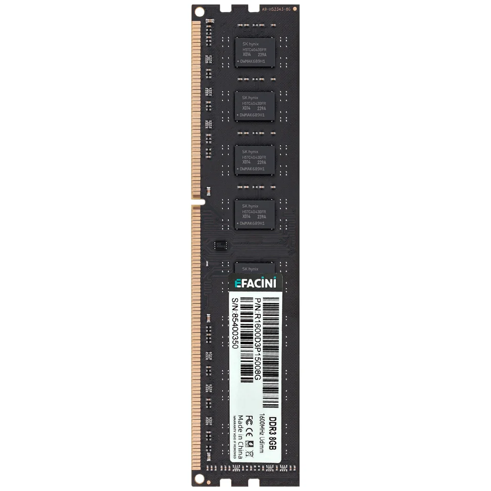 Memória Ram Udimm Efacini 8GB 1600mhz Ddr3