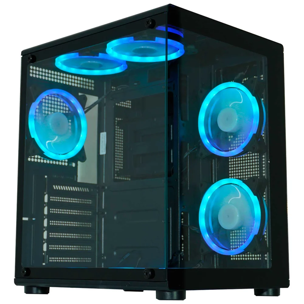 Gabinete Gamer Aquário K-mex Bull Shark Cg-02p3, Painel E Lateral Em Vidro Temperado, Usb 3.0, Micro Atx, Preto - Cg02p3rh001cb0x Gabinete Gamer Aquário K-mex Bull Shark Cg-02p3, Painel E Lateral Em Vidro Temperado, Usb 3.0, Micro Atx, Preto - Cg02p3rh001cb0x