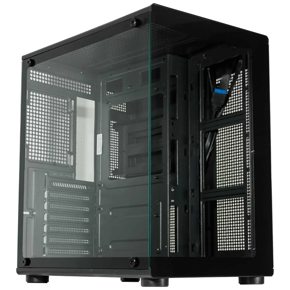 Gabinete Gamer Aquário K-mex Bull Shark Cg-02p3, Painel E Lateral Em Vidro Temperado, Usb 3.0, Micro Atx, Preto - Cg02p3rh001cb0x Gabinete Gamer Aquário K-mex Bull Shark Cg-02p3, Painel E Lateral Em Vidro Temperado, Usb 3.0, Micro Atx, Preto - Cg02p3rh001cb0x