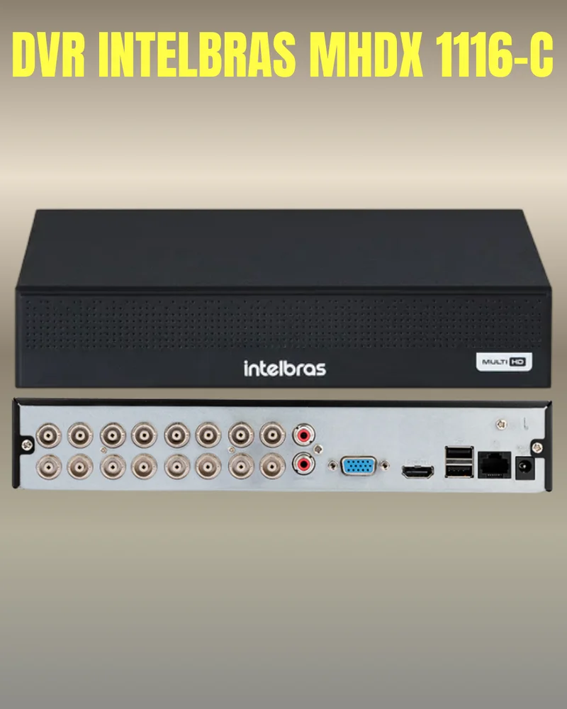 Kit 9 Câmeras Full Color C/áudio Dvr Intelbras 16 Canais S/hd