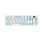 Teclado Mecanico Gamer Wireless Tri Mode Sem Fio Bluetooth 2.4g Hot Swap LED RGB Dareu A104 Pro Iceblue