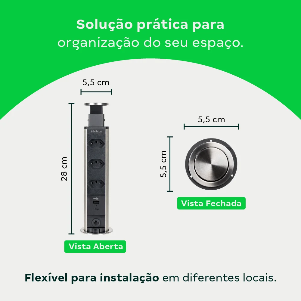 Protetor Eletrônico Torre 3 Tomadas Com Usb Epe 3003+ Intelbras Protetor Eletrônico Torre 3 Tomadas Com Usb Epe 3003+ Intelbras