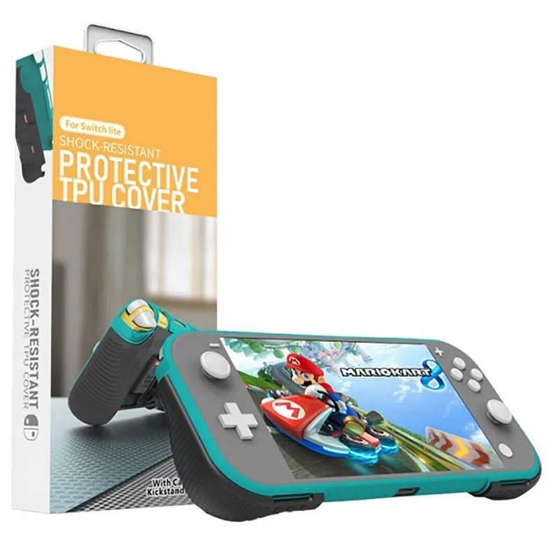 Capa Protetora Case Suporte Holder Em Tpu Para Nintendo Switch Lite Preto Capa Protetora Case Suporte Holder Em Tpu Para Nintendo Switch Lite Preto