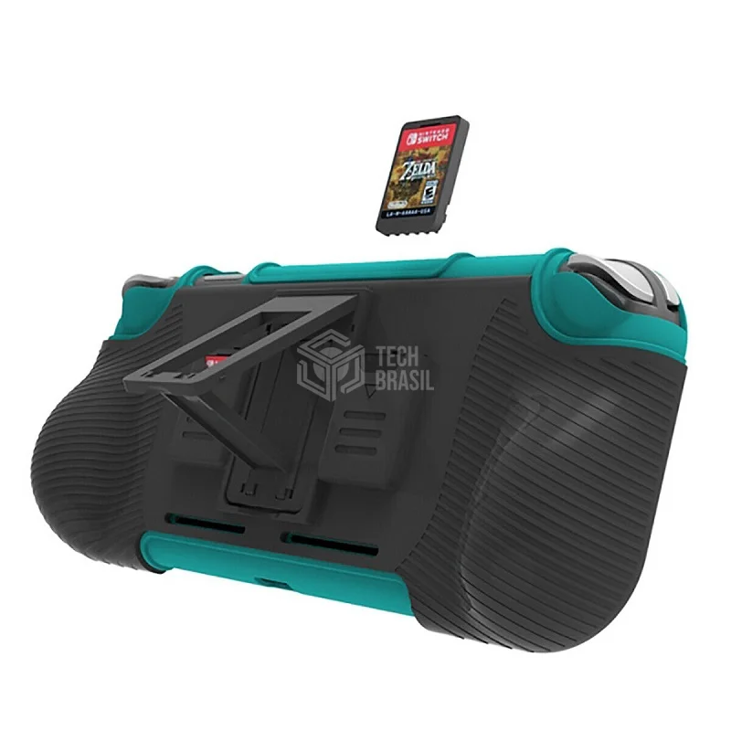 Capa Protetora Case Suporte Holder Em Tpu Para Nintendo Switch Lite Preto Capa Protetora Case Suporte Holder Em Tpu Para Nintendo Switch Lite Preto