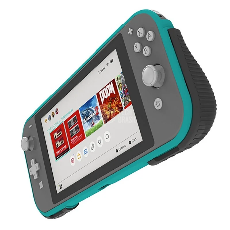 Capa Protetora Case Suporte Holder Em Tpu Para Nintendo Switch Lite Preto Capa Protetora Case Suporte Holder Em Tpu Para Nintendo Switch Lite Preto