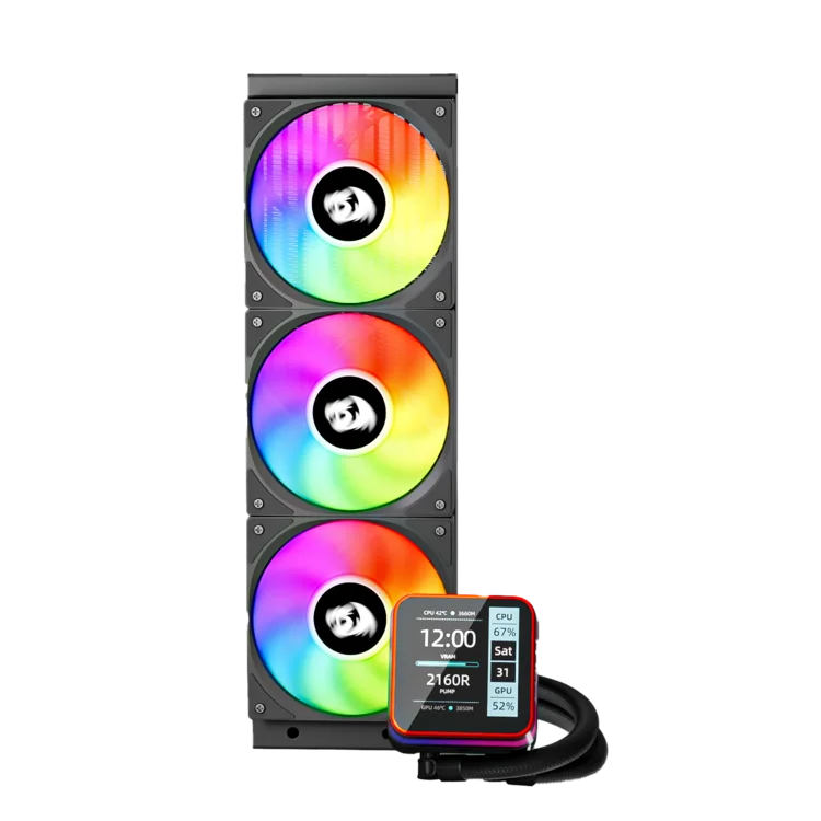Water Cooler Redragon Ccw-3015r Preto 360mm ARGB Intel/amd Com Display Lcd 2.73” Water Cooler Redragon Ccw-3015r Preto 360mm ARGB Intel/amd Com Display Lcd 2.73”